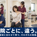 路面院、商業施設内の院、スポーツクラブ併設院で働く施術スタッフのイメージ